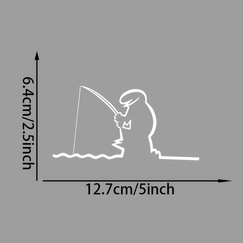 Adorable Fishing Line-themed Stickers For Cups, Laptops, Refrigerators, Cars, And Glass Windows
