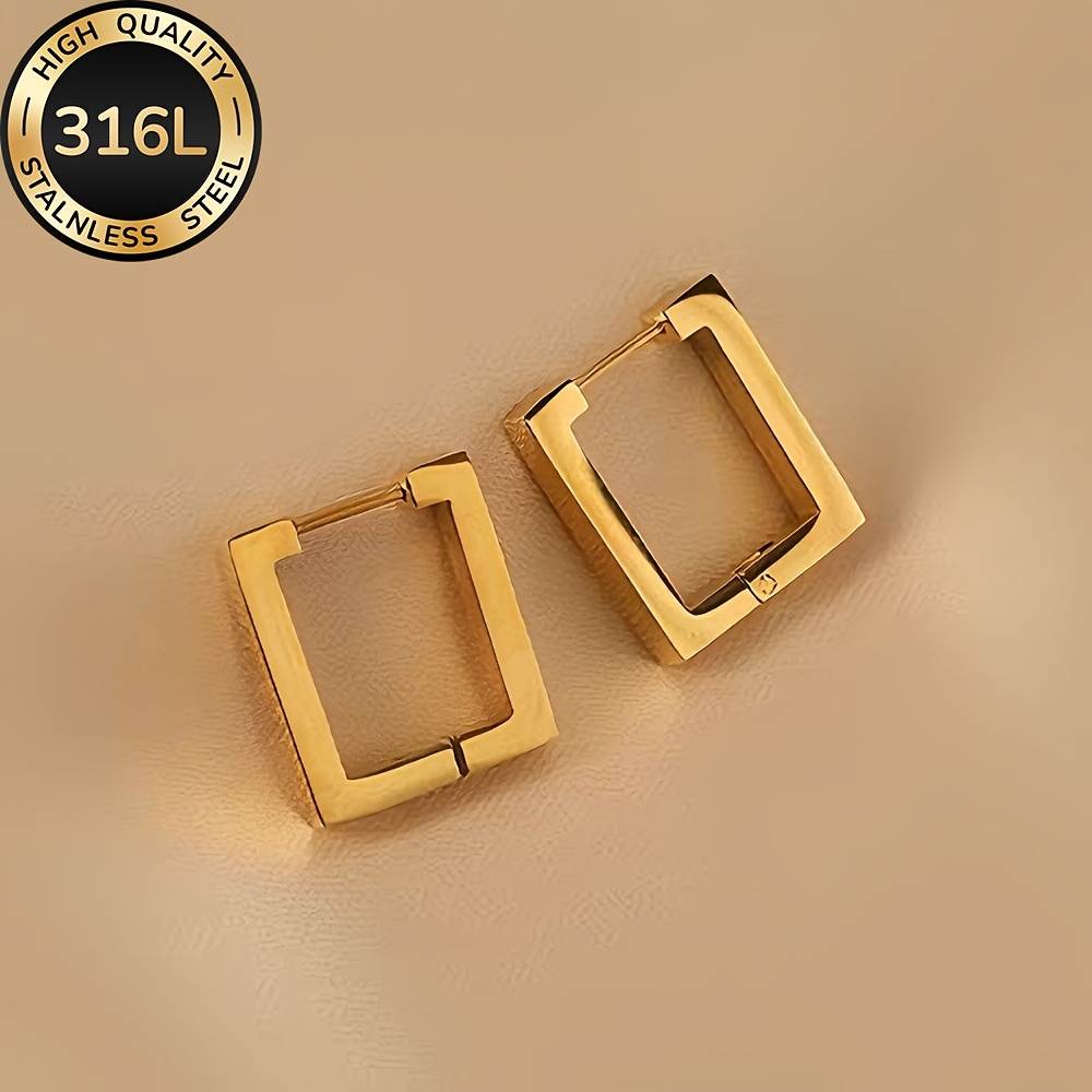 Image of High-quality Stainless Steel Hypoallergenic Earrings, Anti-fade, Simple And Elegant, Fashionable Women's Earrings For Daily Wear Or Parties, Jewelry Accessories, Are Exquisite Gifts For Women.