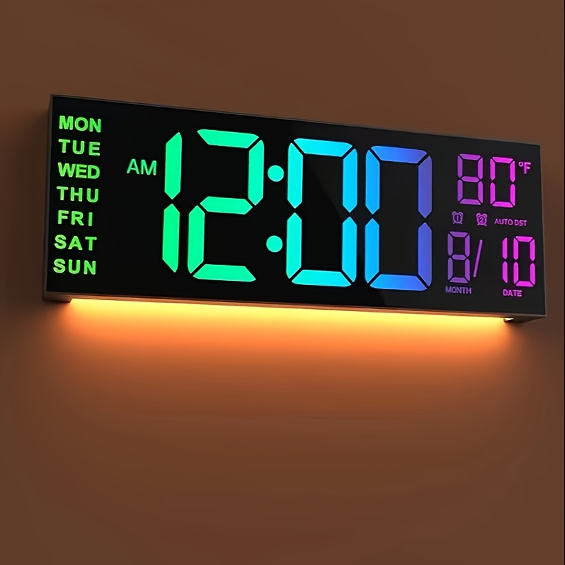 

1pc 16 , 8 Rgb , Alarm, , Auto Dst, Plastic, Led Display For , , Easter, Day - (40.6cm)