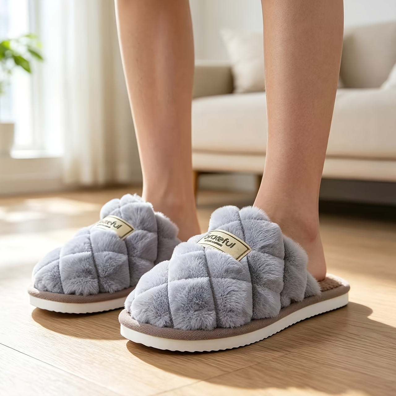 TEMU New Puff Slippers For Indoor/outdoor Wear, Unisex Couple's Style