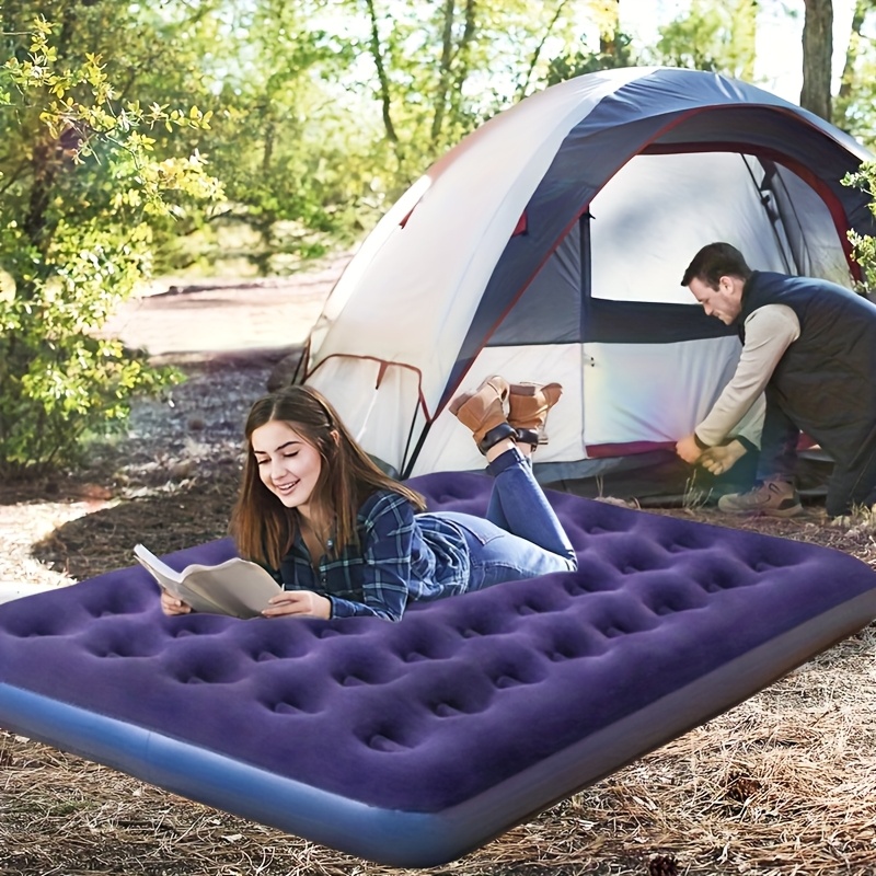 twin pvc air mattress uncharged inflatable camping bed Temu