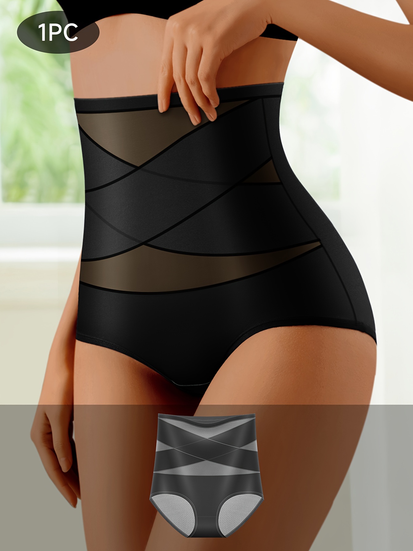 1pc womens high waist panties casual comfortable   breathable elegant  