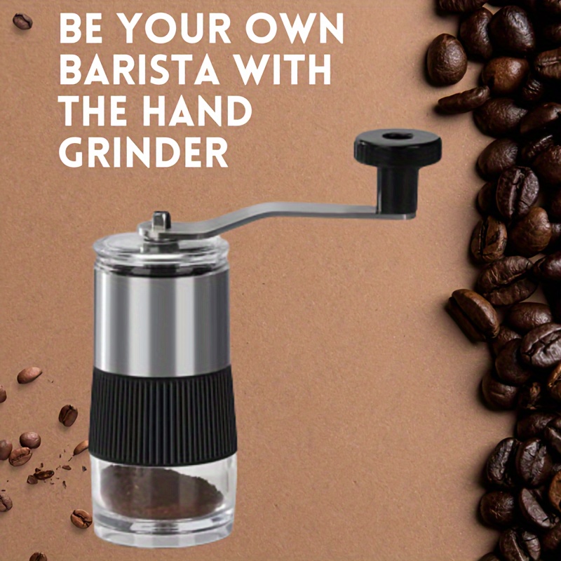 

1pc, Manual Coffee Grinder, Hand Coffee Grinder With Internal Digital Adjustable Settings And Assembly Stainless Steel Conical Burr, Quick Coffee Grinder, Espresso Burr Coffee Grinder