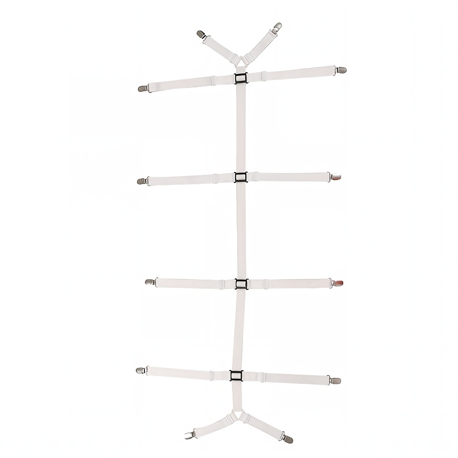 Image of Bed Sheet Tensioner, Adjustable, Fitted Sheet Tensioner, Tensioner For Bed Sheet, Sheet Tensioner, Fitted Sheet Holder With Metal Clip For Bed Sheet, Mattress, Or Sofa