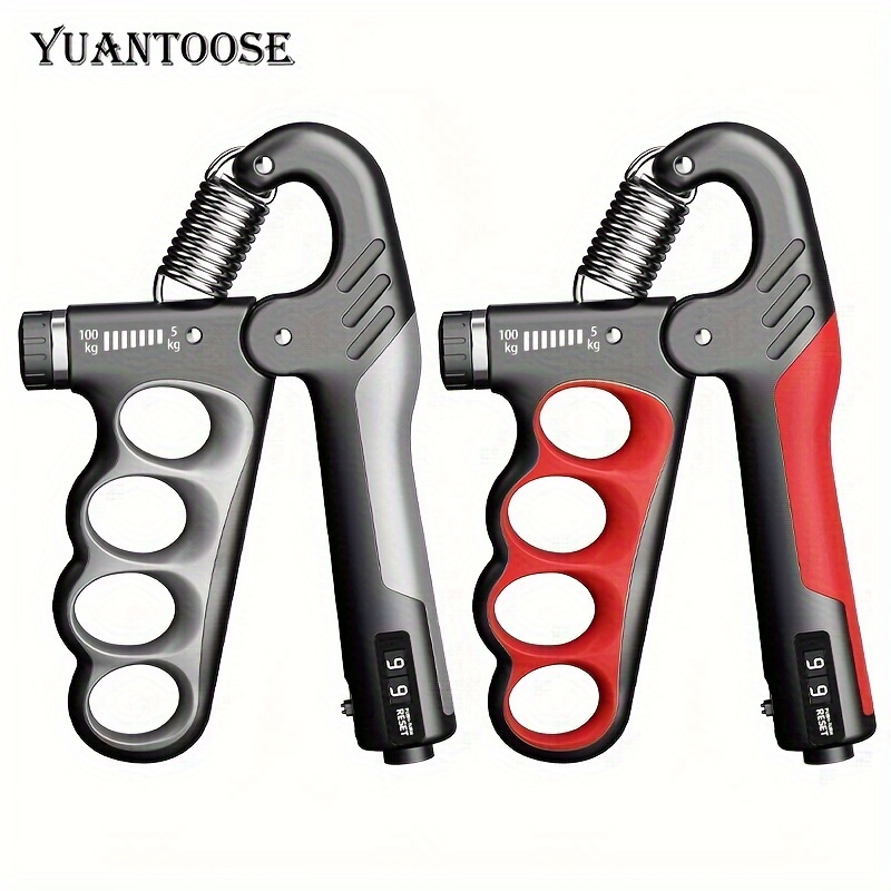grip strength trainer adjustable   11 220 lbs 5 100 kg grip strengthener non slip counting hand gripper for muscle building and hand recovery 1pc 1