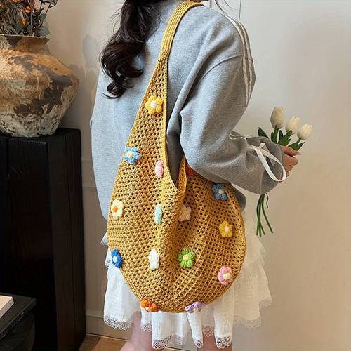 Birthday Gift Graduation Season New Casual Elegant Fashion Women S Fashion Versatile Beach Woven Bag, Essential for Travel and Vacation