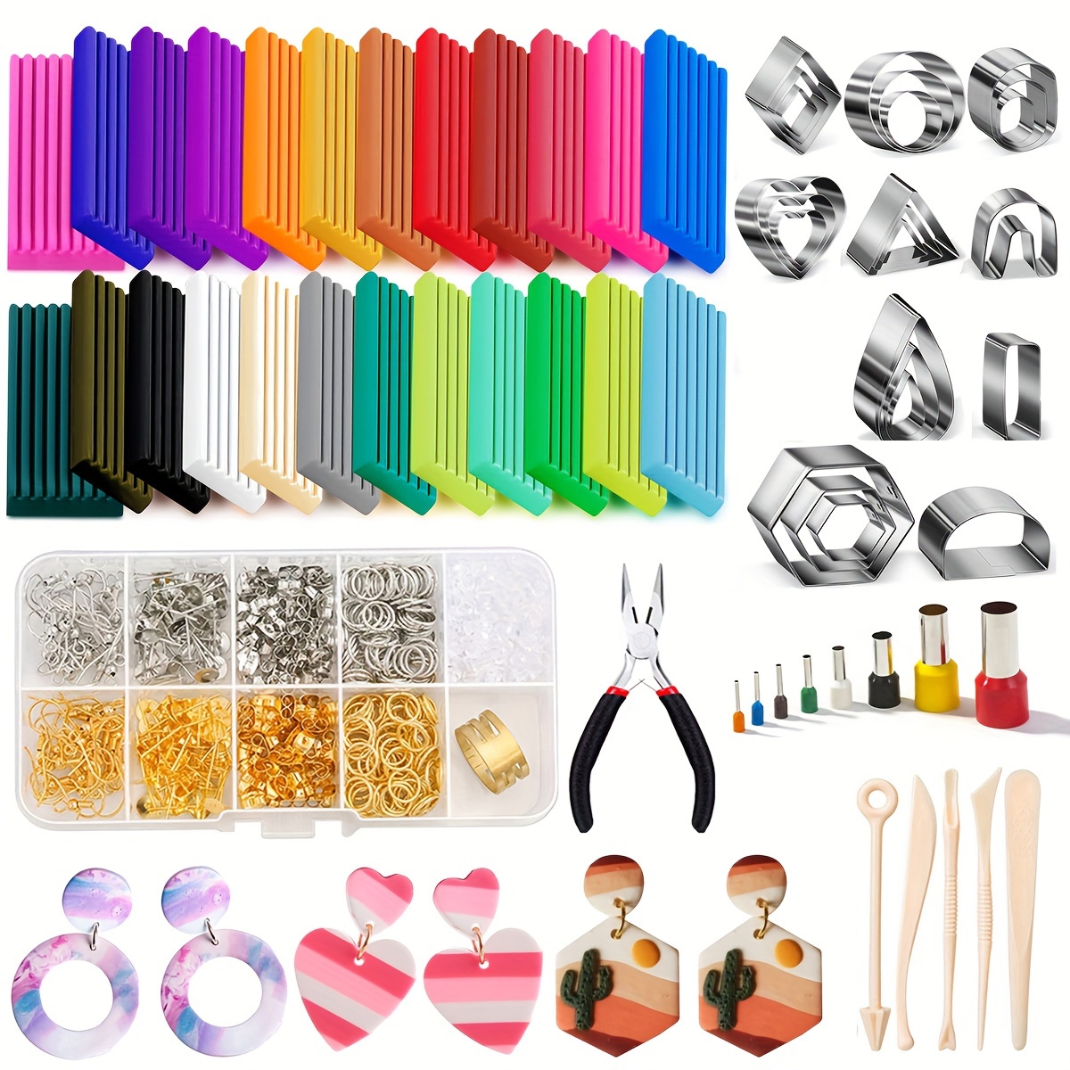 

1 Set Colored Earring Kit, And Accessories, For Earring Jewelry