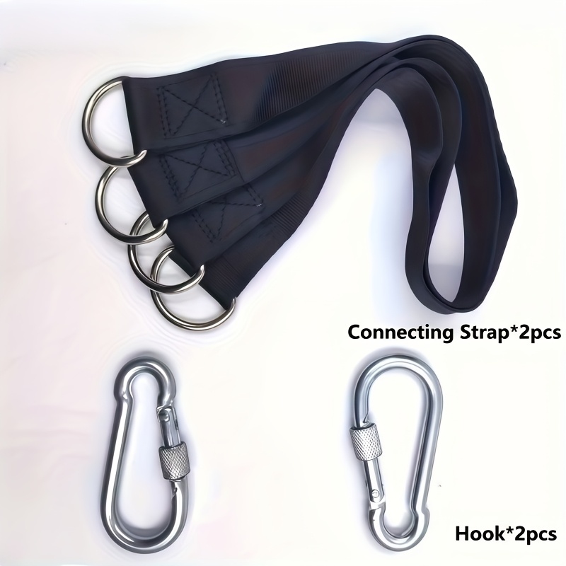 E-shop 4er-Set Hängematten-Seil und Haken | Robustes 150cm Outdoor Camping Zubehör Set, Tragbare Installation, Geeignet für Outdoor