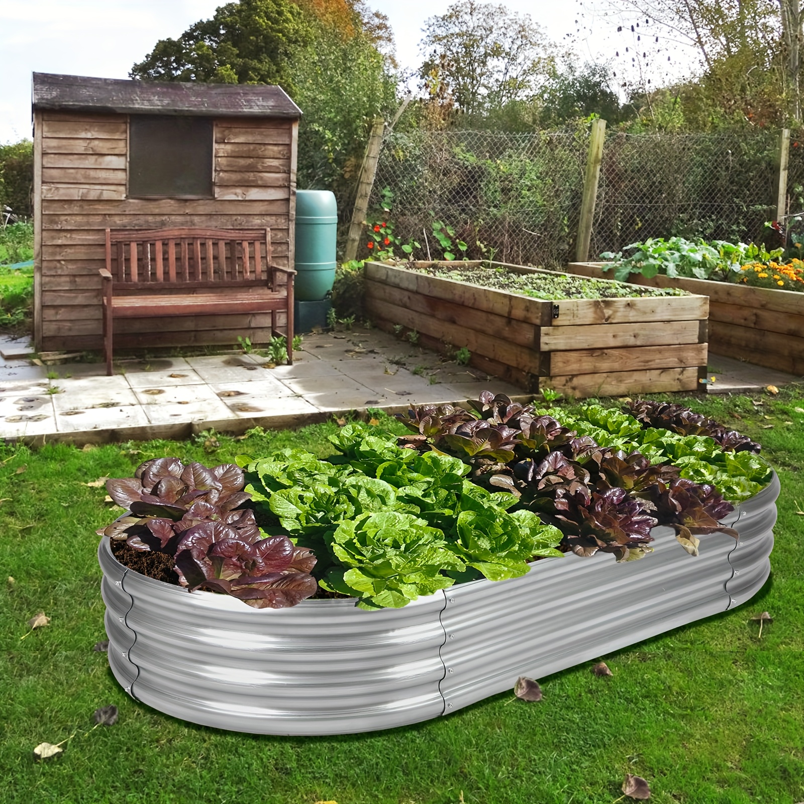 Outdoor Galvanized Metal Raised Garden Bed Kits Metal Raised Planter