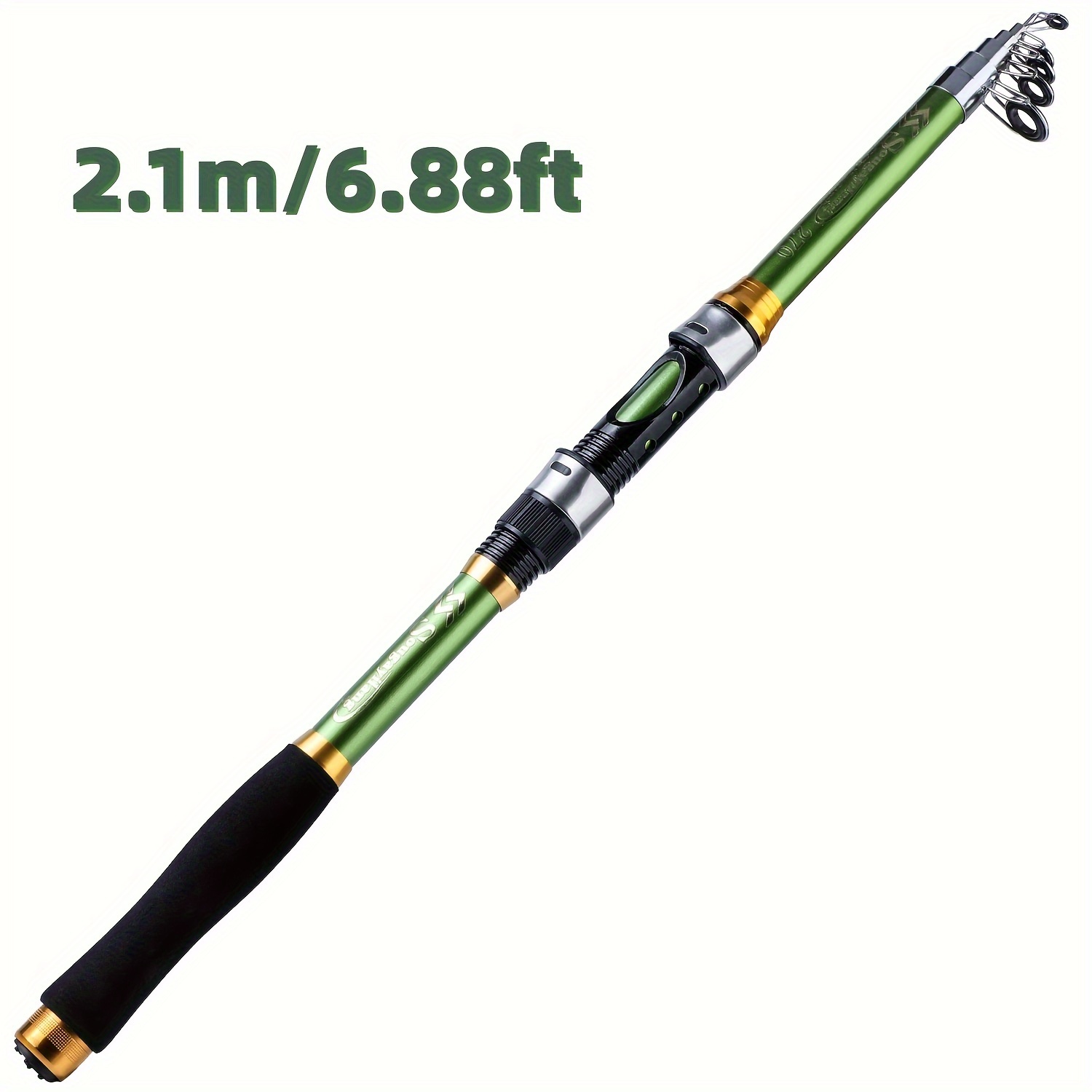 TEMU Sougayilang Telescopic Fishing Rods 1.8~3. Glass Fiber Spinning Rod Sea Fishing Rods For Beach Fishing Bass