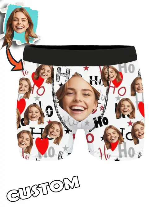 Custom Photo Boxers For Men – Personalized Face Boxer Briefs, Gift For Boyfriend, Husband, Dad