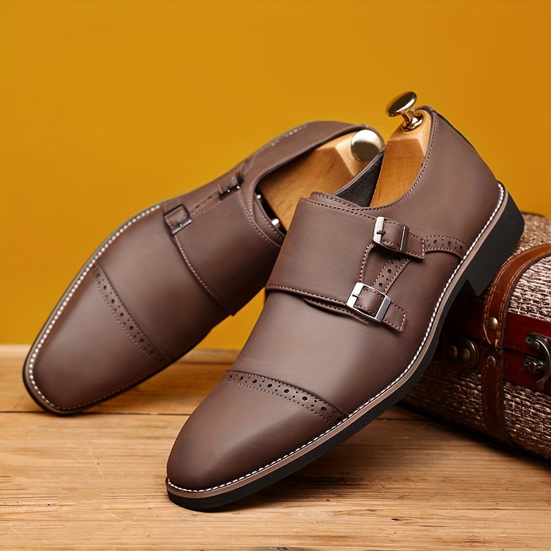 plus size mens casual square toe dress shoes beige trendy