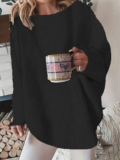 plus size plus size plus size solid texture sweatshirt casual long sleeve round neck pullover womens plus size clothing