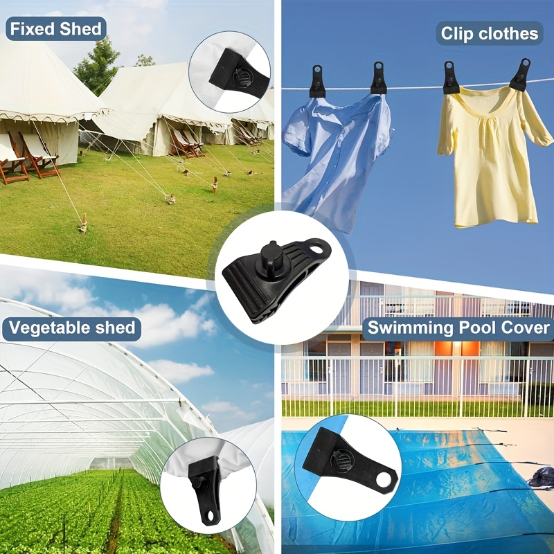 set 5 tarp clips featuring a thumb screw made durable - Temu