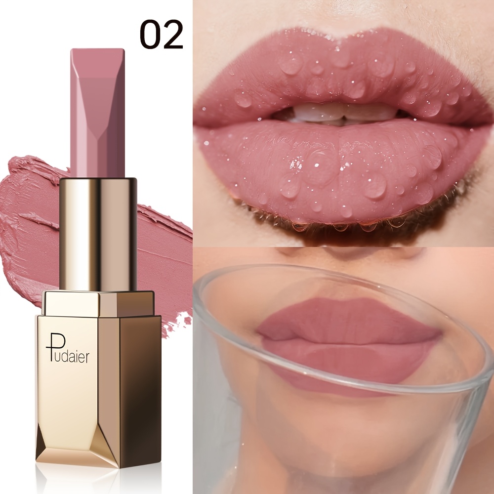   waterproof long lasting nude matte lipstick smudge proof formula nude shades gloss   light beige types suitable for daily wear for halloween christmas makeup neutral beige lip color