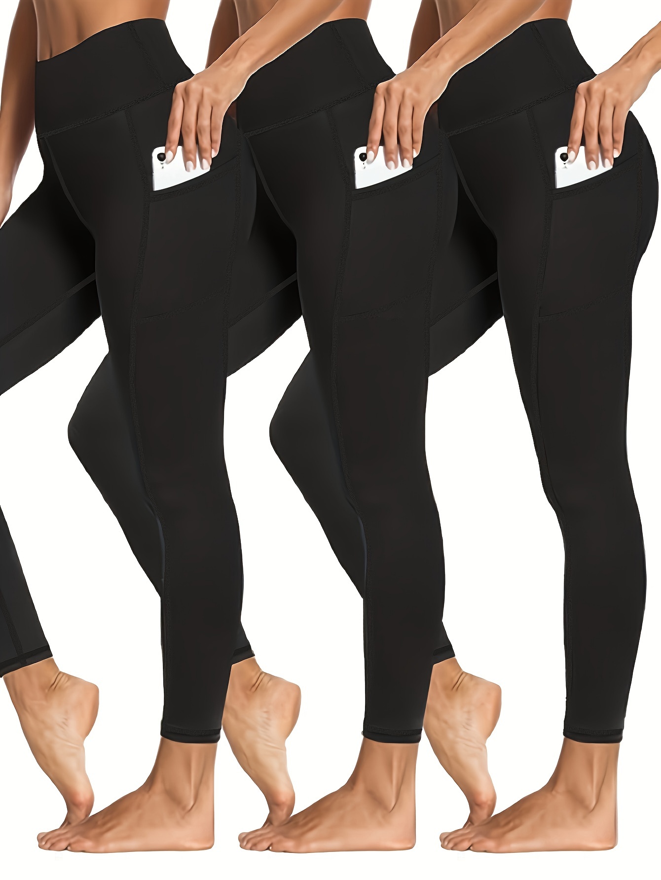 Plus Size Casual Leggings Women's Plus Solid Velvet Elastic - Temu  Philippines