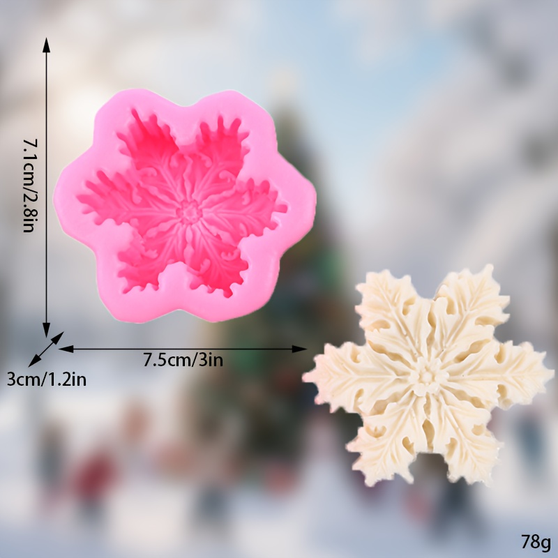 TEMU 1pz Stampo a di Natalizio - Motivo Rosa, per Candele, Resina, Gesso, , Stampo Riutilizzabile e Atossico per Creazioni - Decorazione Festiva