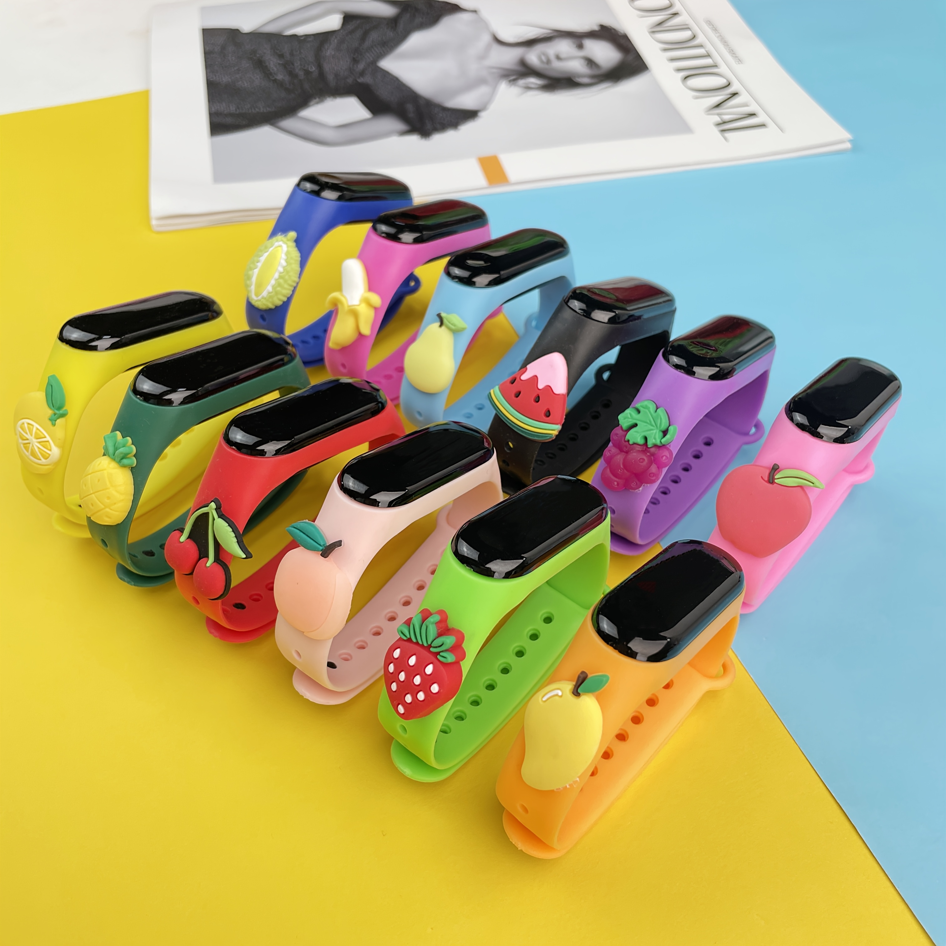 6pc Cute Fruit Series Digital Watch Set for Kids