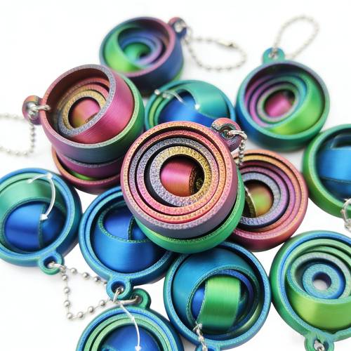 1 stück mini-fingerspitzen-ring-schlüsselanhänger, leises entspannungsspielzeug, die finger, lindert stress, tragbarer entspannungs-schlüsselanhänger, hochwertiges pla-material, für büroentspannung, schlaflosigkeit, angstlinderung, premium-geschenk mit mode-charakter