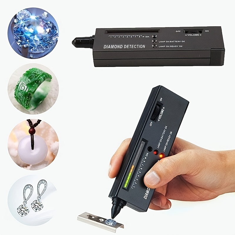 

High- Portable Diamond Tester Pen - Electronic Jewelry Detector For Diamonds, , Ruby Stones - Battery-powered, Non-rechargeable, With Lcd Display And Indicator (batteries Not Included)