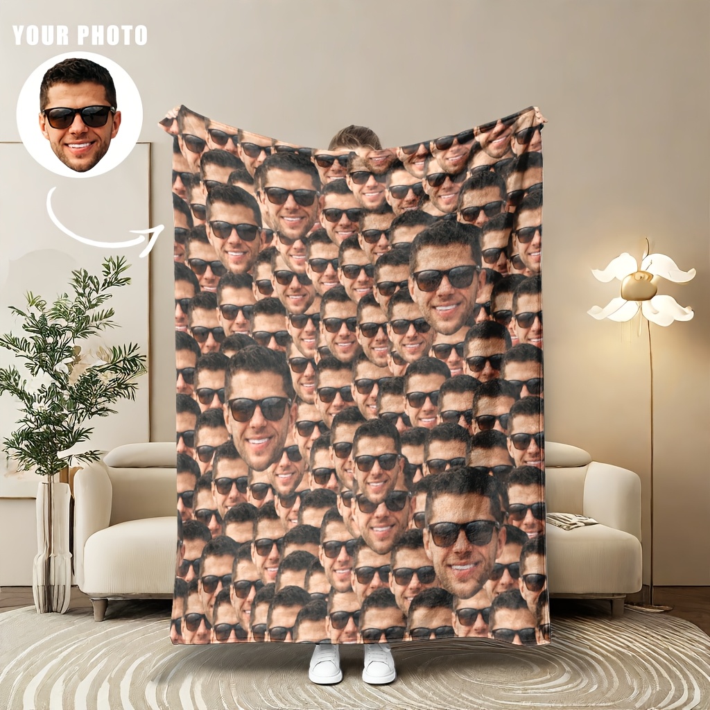 

Custom Photo Blanket - Personalized Flannel Throw For All , , Perfect Gift For Holidays, Sofa Blanket