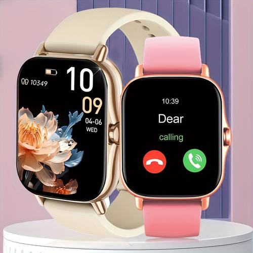 1pc new large screen smartwatch compatible with android iphone high definition voice calling multiple sports suitable for outdoor sports sleep monitoring multiple interface options suitable for men and women suitable for holiday gifts
