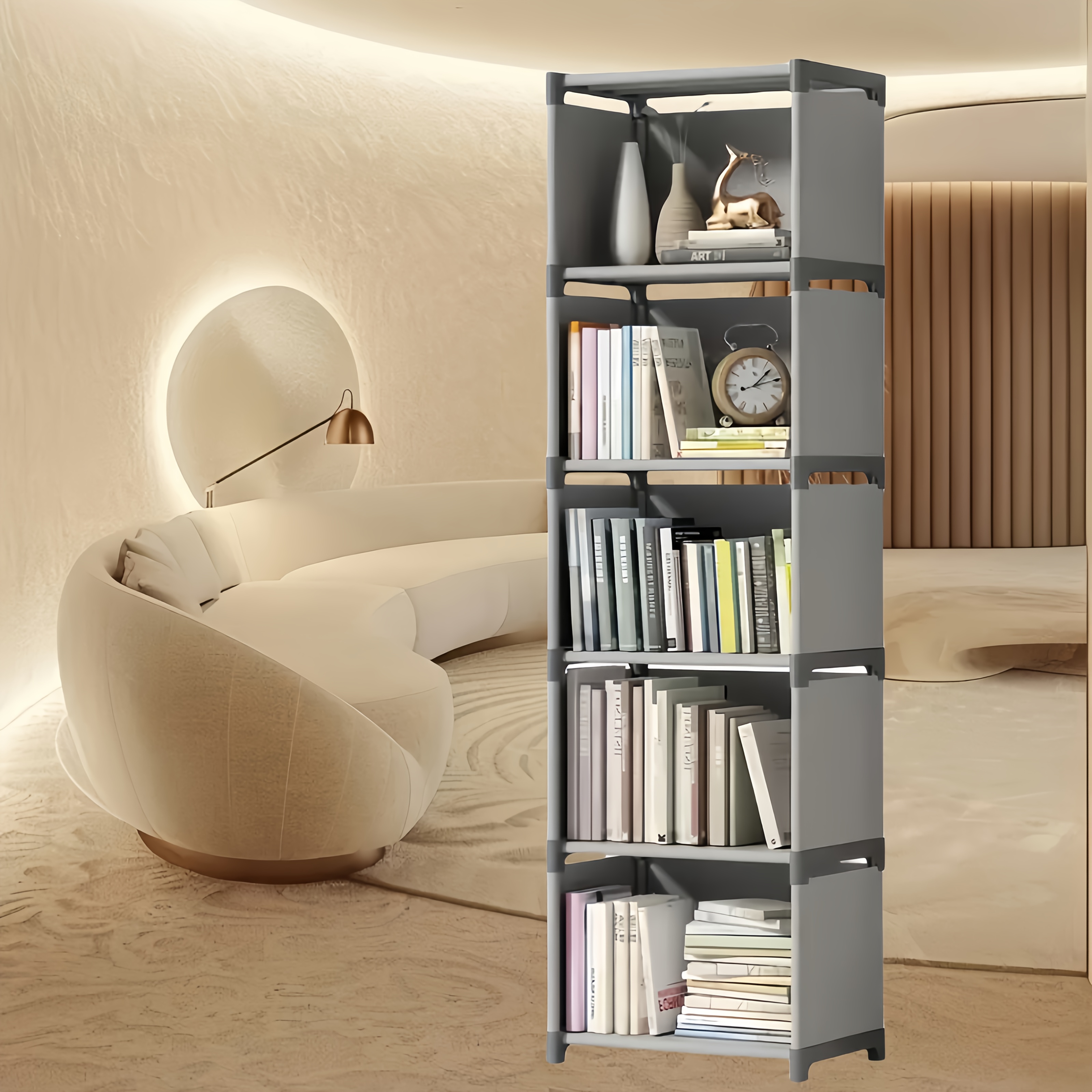 simple bookshelf for home use student small bookshelf desktop office bookcase storage rack for rental house   luggage shelf bedside bedroom   storage rack details 3