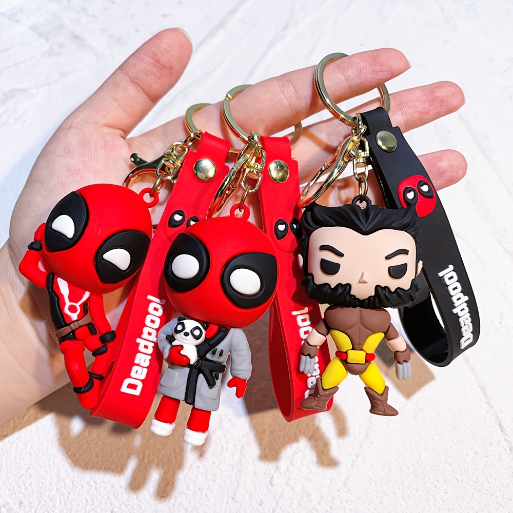 

Marvel Silicone Keychain - Cute Anime Figure Bag Charm, Elegant Fashion Accessory For Couples, Q Version, Backpack, Keyring