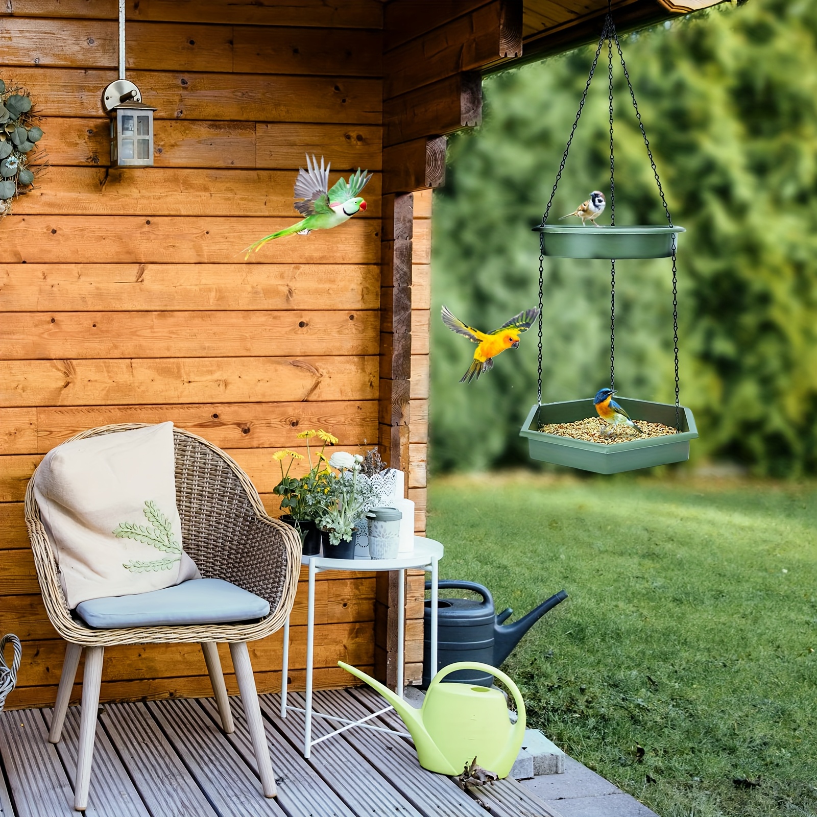 Vogelfutterstation & Badewanne Für Zäune – Zur Montage Am Gartenzaun
