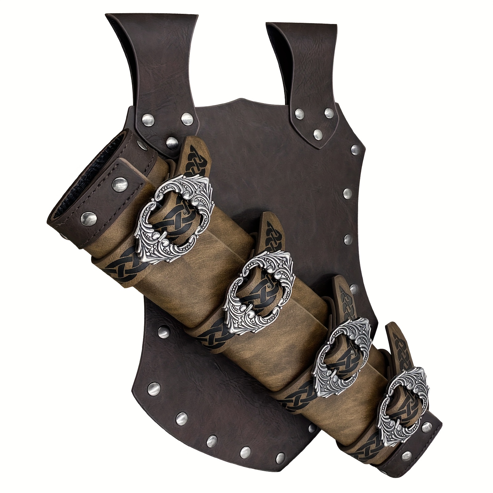 TEMU Adjustable Medieval Sword Sheath For Men - Made Of Synthetic Faux Leather, Featuring A Vintage Style, Perfect For Mercenary Knights And