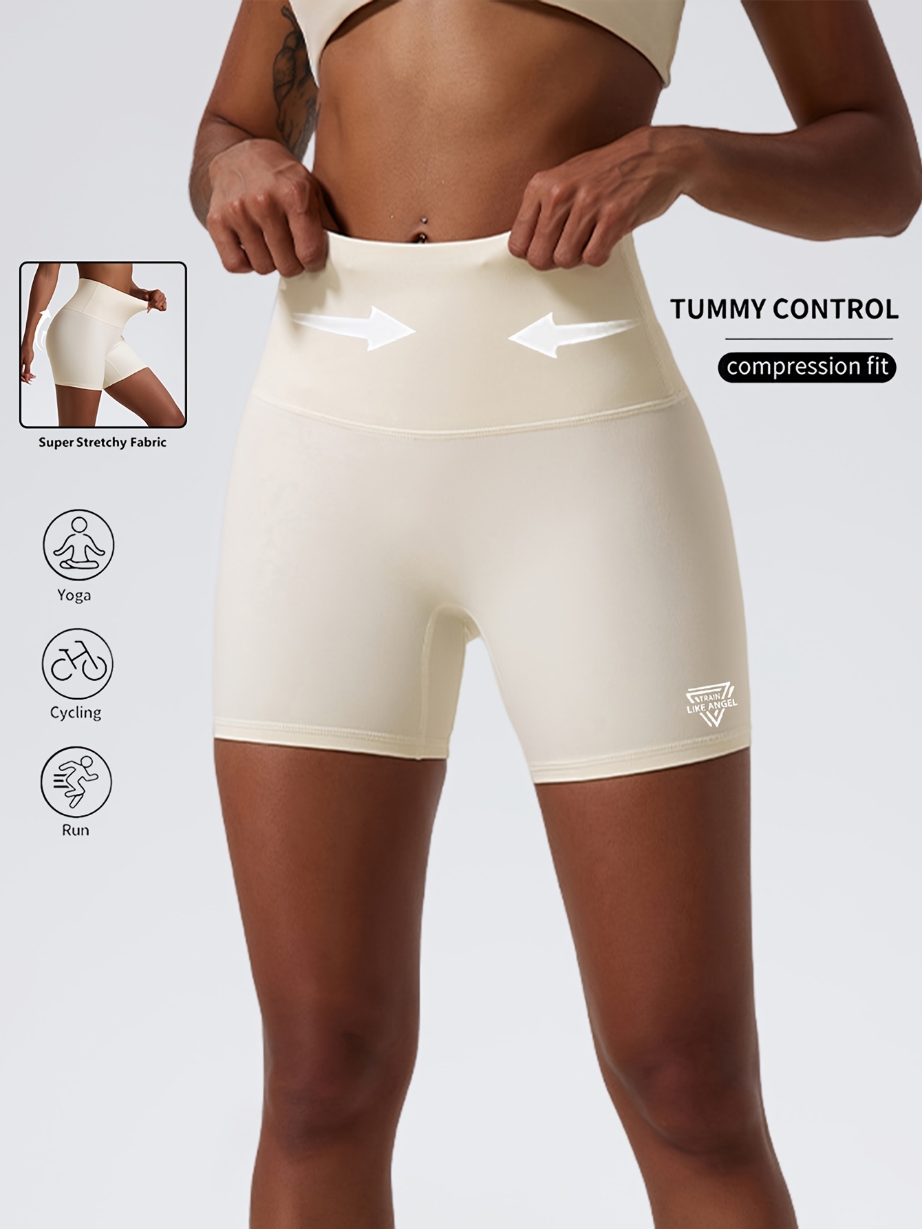 1pc women high stretch   cycling shorts for running gym indoor outdoor biker shorts breathable fabric fitness shorts for summer women sports shorts