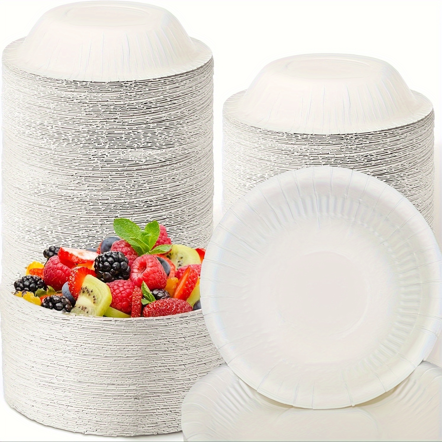 50/25개 종이 그릇 대량 12oz 식품용 일회용 그릇, 스낵 샐러드 그릇 서빙 테이블웨어, 핫 콜드 푸드 파티 용품, 결혼식 생일 샤워 축하 크리스마스 추수감사절