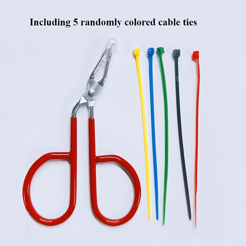 E-shop Edelstahl-Kabelbinder-Öffner & Entferner – Ergonomischer Silikon-Griff, Wiederverwendbarer Kabelbinder- mit Aufbewahrungsbox, Kompaktes Design