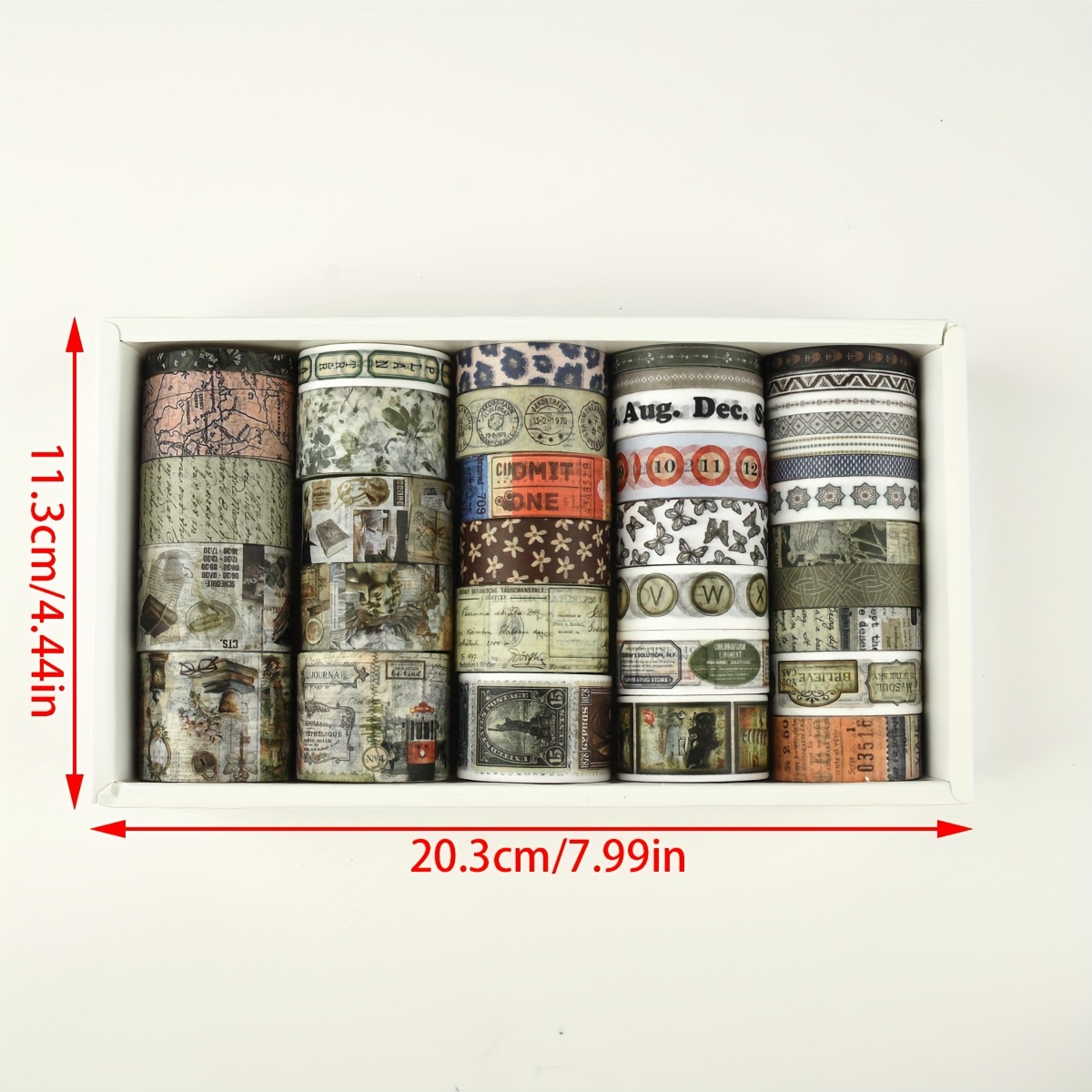 36 Rolls of Hand Lettering and Paper Tape - Perfect for Journal Decor, Gift Wrapping, Party Decor, and Art & Craft Projects - Non-Waterproof