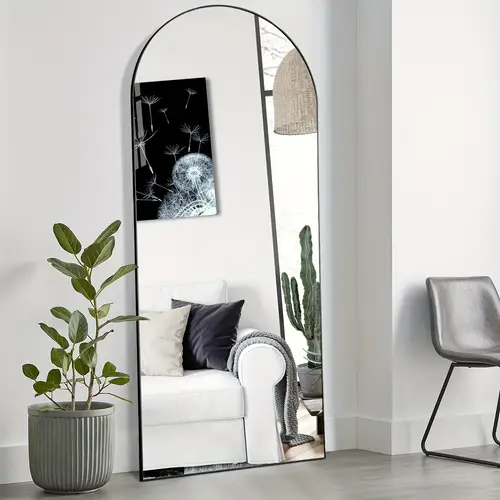 arched full length 64 x 21 59 x16 with stand floor with aluminum alloy frame for bedroom standing full body with proof nano glass for wall living room
