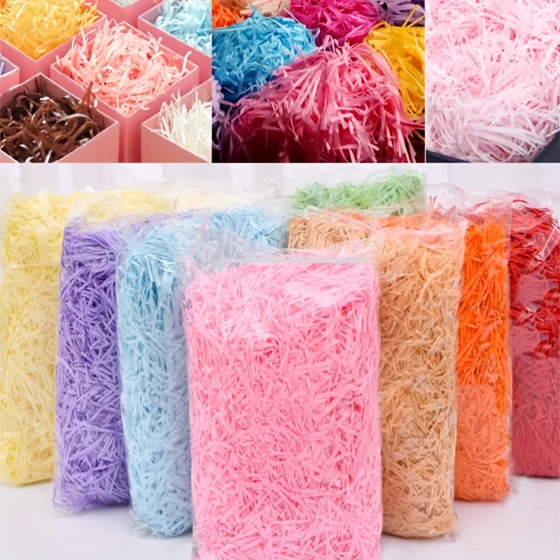 

20g Paper Ribbon & Raffia Shredded Filler For Gift Boxes - Confetti Paper Strips For Wedding, Valentine's Day, Easter, Christmas, Birthday Decorations (1pc)