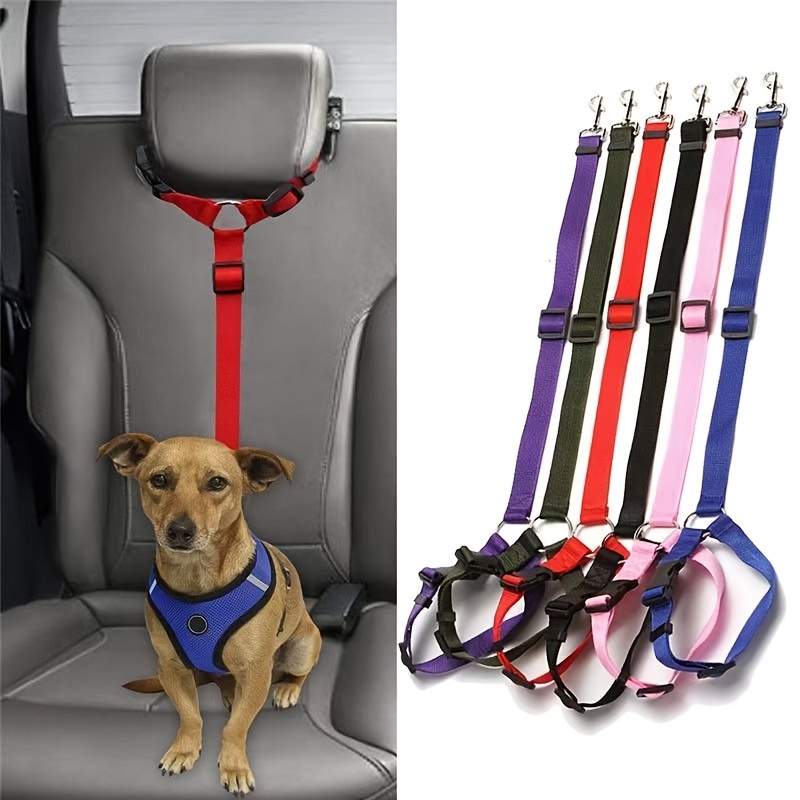 

Pet Car Safety Leash - Not Easy To Bite Off - Adjustable Safety Leash Leash - Suitable For Small, Medium Cats And Dogs, Without Battery