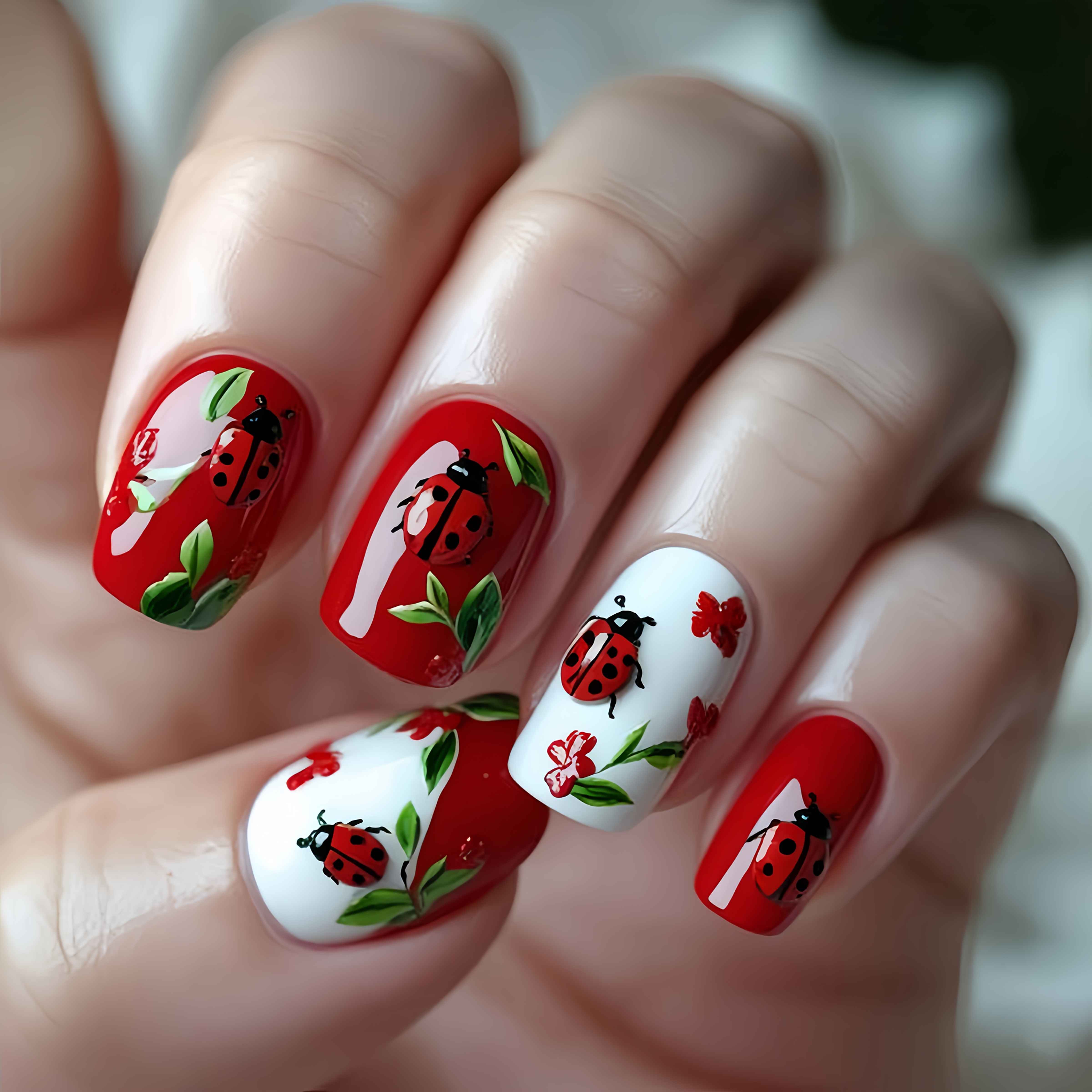 E-shop Mittellange Europäische Quadratische Nagelaufkleber mit Pinkem Blumen-Ombre-Design, Abnehmbare Wiederverwendbare Nagelspitzen, 24-teiliges Set