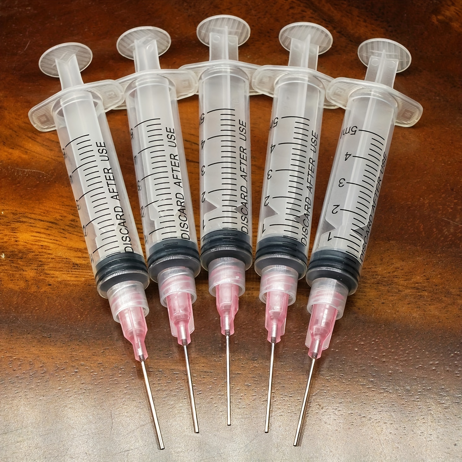 5 Pack 5ml/cc Premium Ink Filling Syringe With Blunt Needle Tip For Fountain Pen