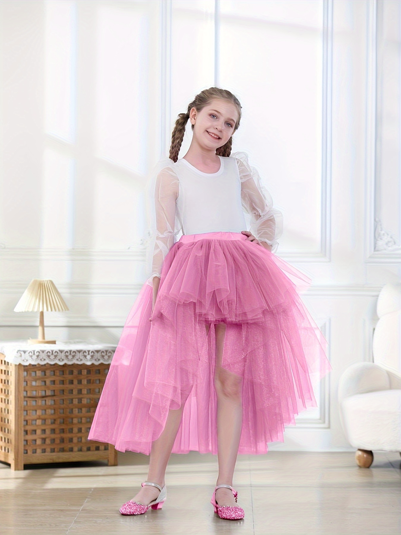 チュチュスカート キッズ 女の子 子供 チュールスカート ボリューム  