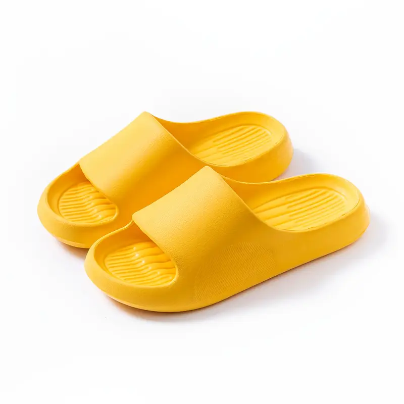 summer eva flip flops soft comfortable slip on sandals with non slip soles for bathroom floor and outdoor use black and orange summer footwear eva sandals comfortable footwear Product details 3