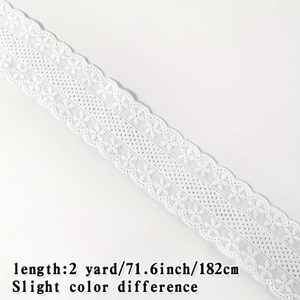 TEMU 2 ou 1 Mètre de Ruban Dentelle | Motif Nœud de Neige | Bordure Ajourée | Fournitures de Couture DIY pour Robes, Décoration de Mariage, Emballage