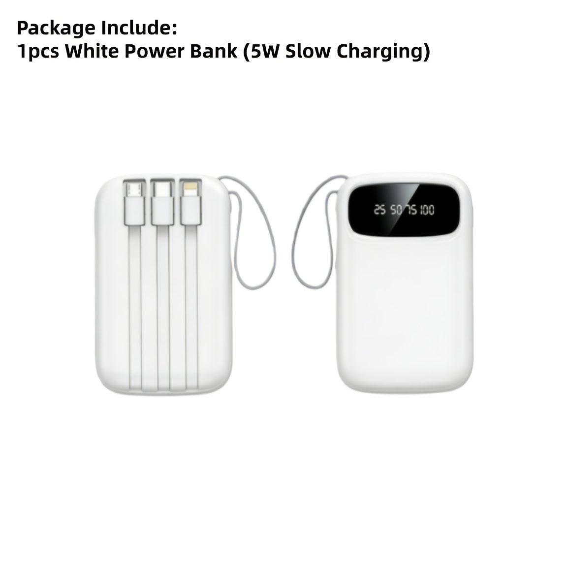 TEMU 2026 Mini Cute 10000mah Portable Pocket Size 5w Slow Charging/15w Fast Charging/22.5w Super Fast Charging Cartoon Power Bank Small But Large