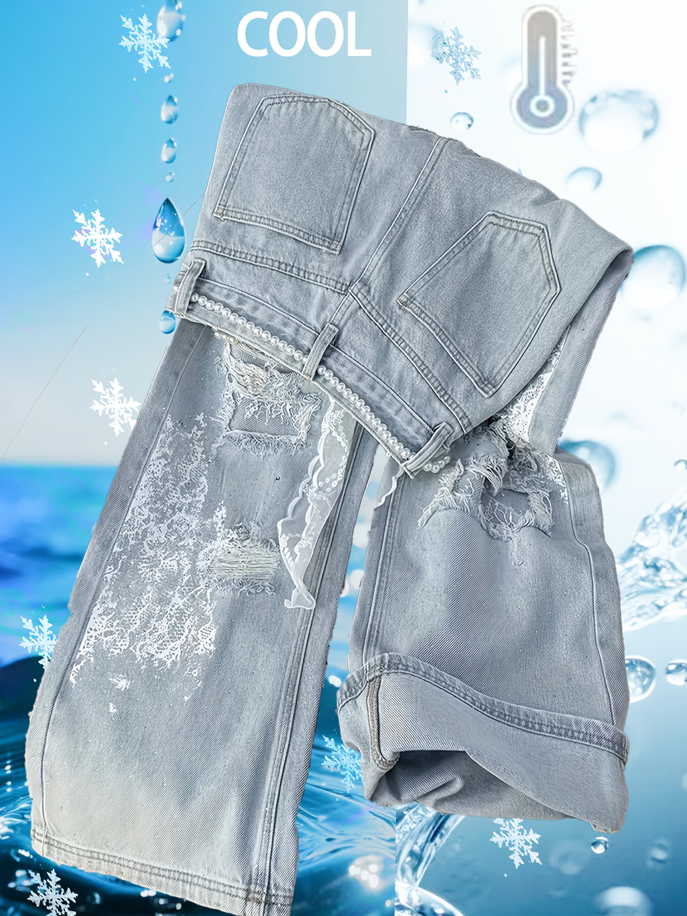 25aw no belt boom wang 02 lace 2025 womens denim pants - Temu
