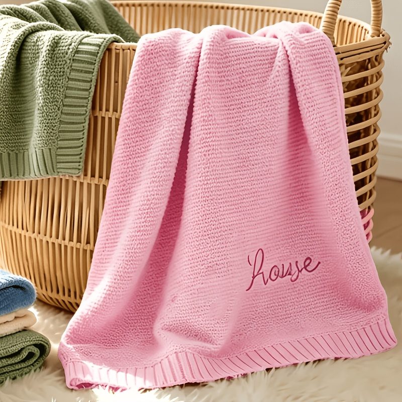 Custom Embroidered Name Blanket, Personalized Throw Blanket