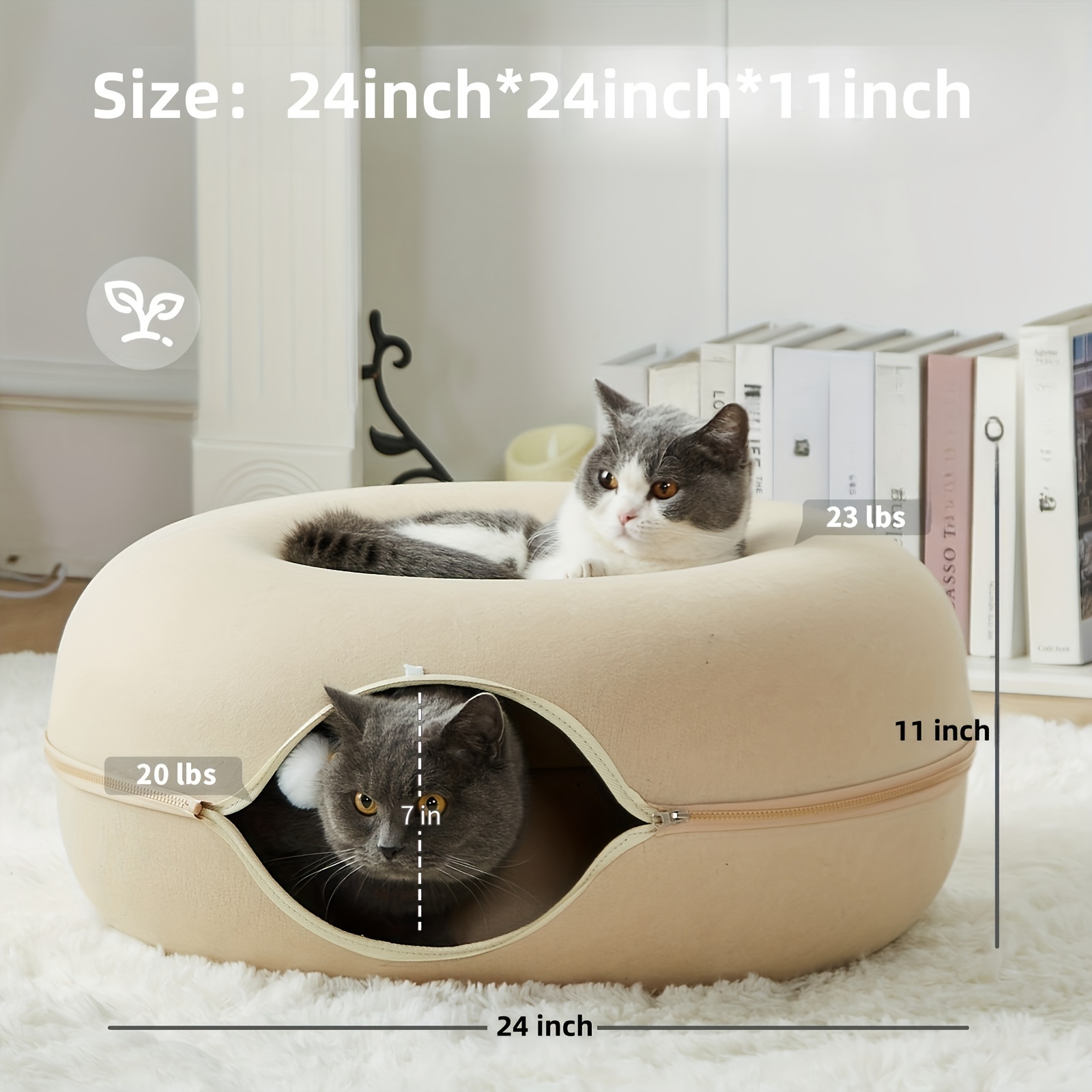 peekaboo cat cave indoor cats cat donut cat tunnel bed Temu