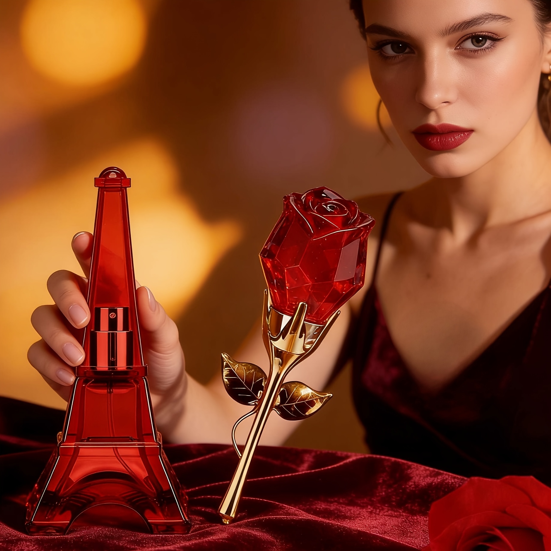 Image of 2pcs Women's And Rose Floral Citrus Eau De Toilette, Long- And Sweet Fragrance, Hair Perfume (30ml X 2), Ideal Gift For Girlfriend, , And Mother's Day