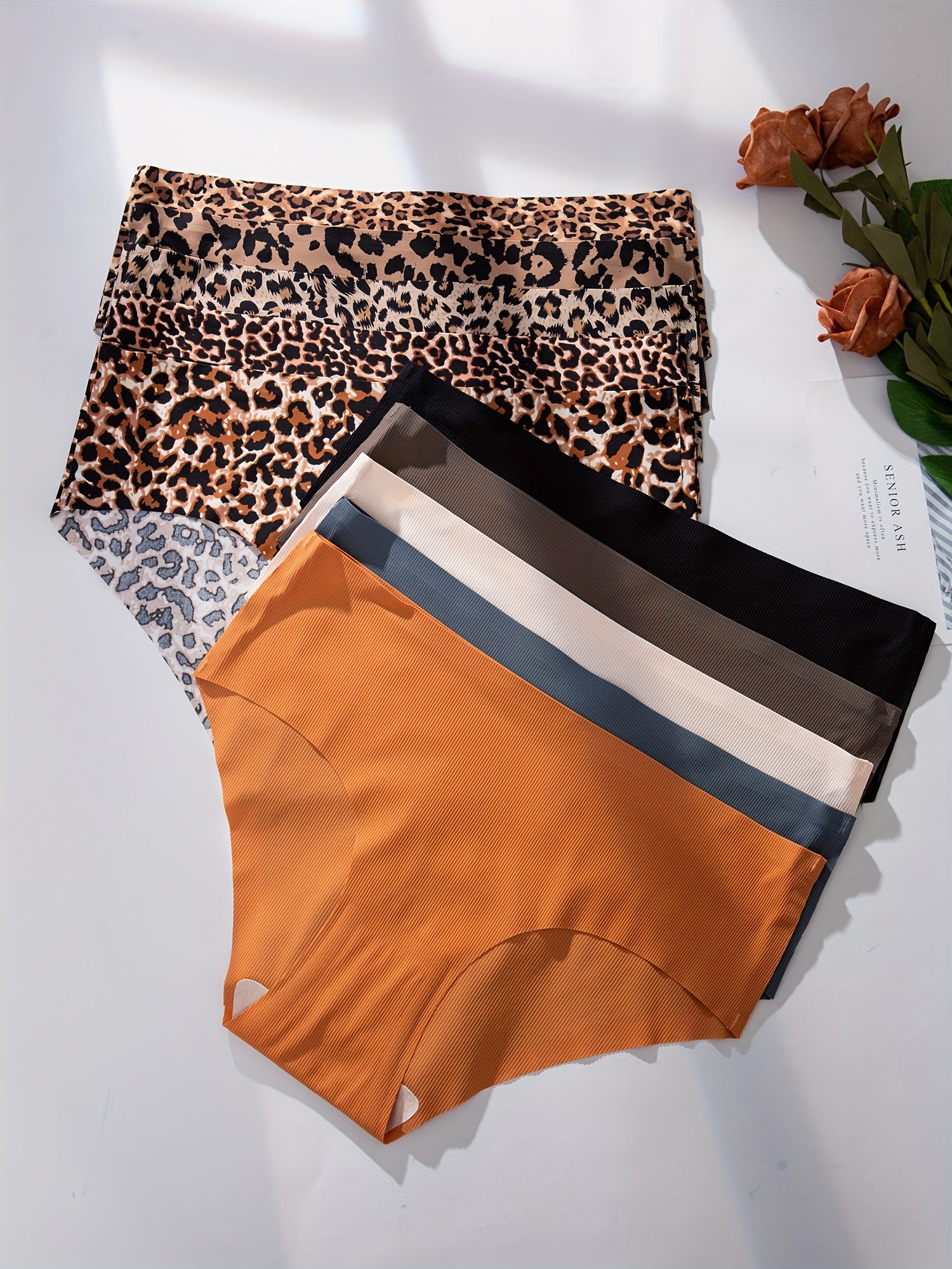 Leopard Print Briefs Comfy Breathable Stretchy Intimates - Temu