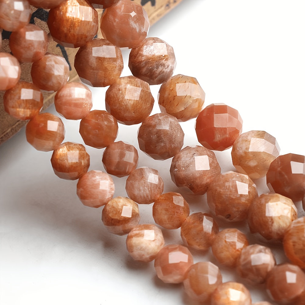 Sunstone Beads for DIY Jewellery Making, Warm Orange