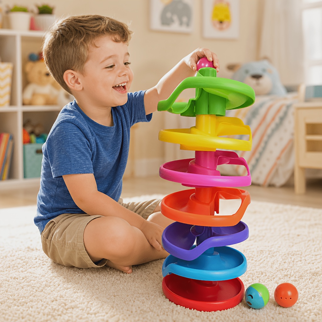 Colorful Rolling Ball Stacking Toy Set